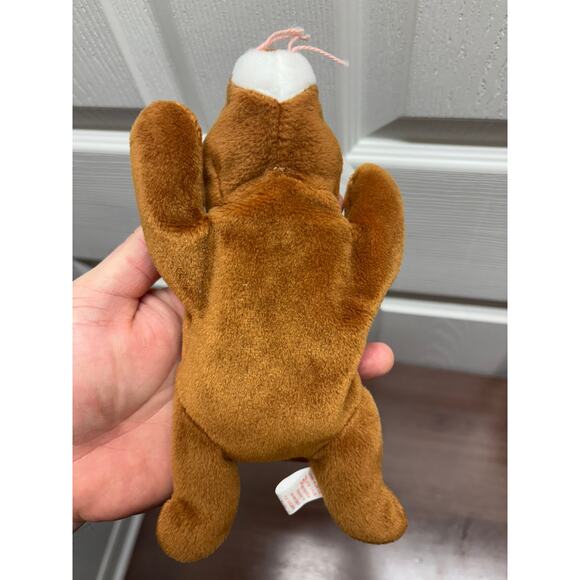 Lot of 2 Ty Beanie Babies Brown Bunny Yellow Chick Stuffed Animal Plush NWT - Picture 7 of 9